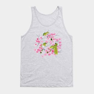 cherry blossoms & white eyed birds Tank Top